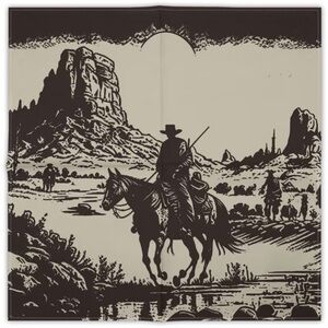 🐎 Western Desert Cowboy Scene Square Bandana Scarf